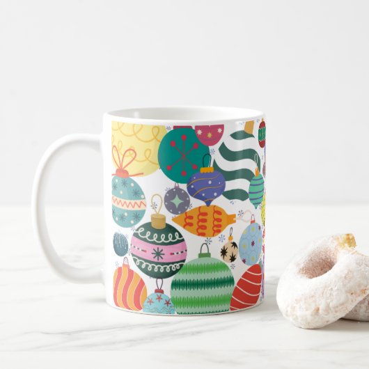 Kerstornamenten Koffiemok (Met donut)