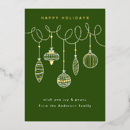 Kerstornamenten met foliepersing folie feestdagenkaart