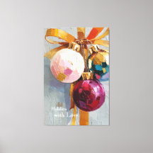 Kerstornamenten met Impasto Schildering Kerstfeest