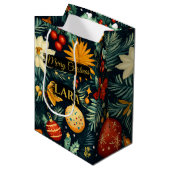 Kerstornamenten met naamveld  medium cadeauzakje (Voorkant Gekanteld)