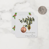 Kerstornamenten Notitiekaartje (Voorkant / Achterkant in situ)