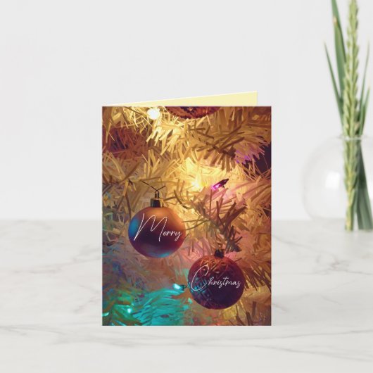 Kerstornamenten - Prettig Kerstfeest Kaart (Voorkant)