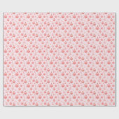 Kerstornamenten Roze Witte Kerst Cadeaupapier (Vlak)