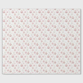 Kerstornamenten Roze Witte Kerst Cadeaupapier (Vlak)