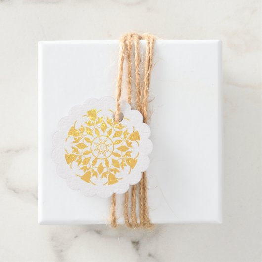 Kerstornamenten Sneeuwvlok Mandala Bedankjes Labels (Met doos)