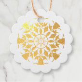 Kerstornamenten Sneeuwvlok Mandala Bedankjes Labels (Voorkant)