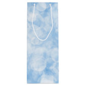 Kerstornamenten, sneeuwvlokken en bokeh wijn cadeautas (Achterkant)