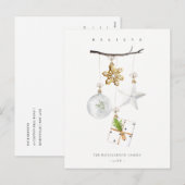 Kerstornamenten Ster Cookie Chime Geloof Feestdagenkaart (Voorkant / Achterkant)