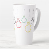 Kerstornamenten Tekst Ontwerp Latte Mok (Rechterhoek)