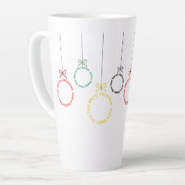 Kerstornamenten Tekst Ontwerp Latte Mok