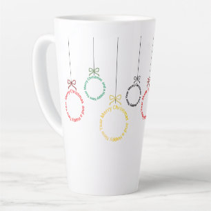 Kerstornamenten Tekst Ontwerp Latte Mok