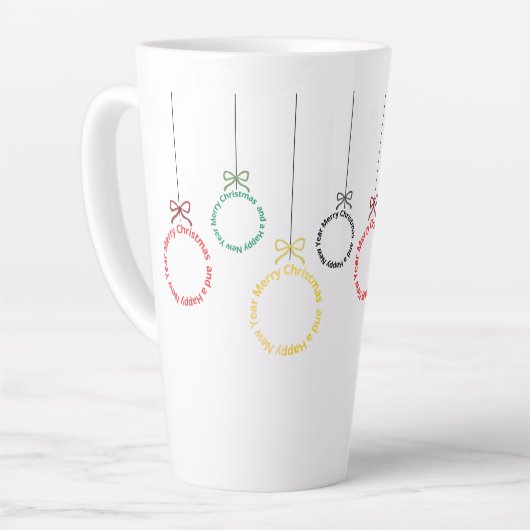 Kerstornamenten Tekst Ontwerp Latte Mok (Linkerhoek)
