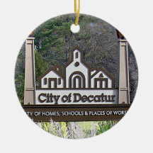 Kerstornamenten van de stad Decatur Georgia