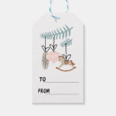 Kerstornamenten van/naar cadeaulabel (Voorkant)