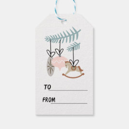 Kerstornamenten van/naar cadeaulabel