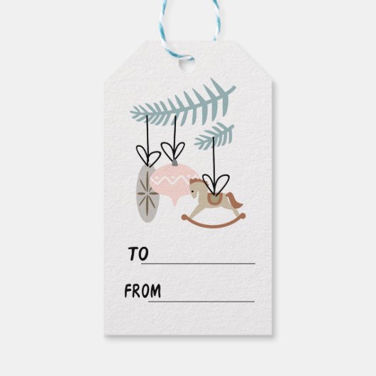 Kerstornamenten van/naar cadeaulabel (Achterkant)