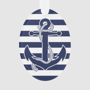 Kerstornamenten voor de scheepvaart ovaal acryl bl ornament