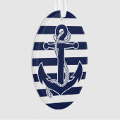 Kerstornamenten voor de scheepvaart ovaal acryl bl ornament (voorkant)