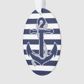 Kerstornamenten voor de scheepvaart ovaal acryl bl ornament (voorkant)