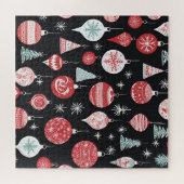 Kerstornamenten Zwart Legpuzzel (Horizontaal)