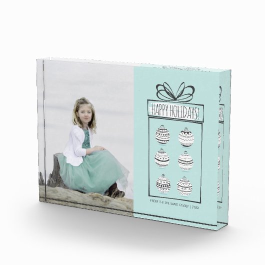 Kerstornaments Holiday Photo Block Fotoblokken (Rechts)