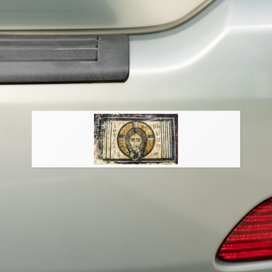 Kerstorthodoxe icoon Jezus heilige zakdoek Bumpersticker (Op auto)