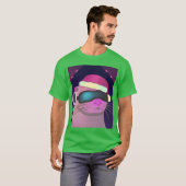 Kerstotter met kerstmuts cadeau t-shirt (Voorkant volledig)