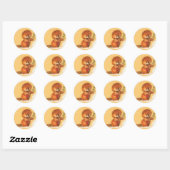 Kerstotter ronde sticker (Vel)