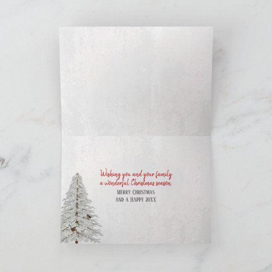 Kerstoude Barn met rode deuren Kaart (Binnen)