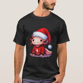 Kerstoutfit Santa Axolotl Animal T-shirt
