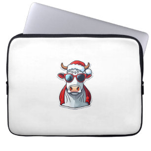 Kerstoutfit Xmas Vrolijk Kerstfeest Tshirt Koe Ch Laptop Sleeve