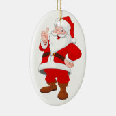 Kerstovaal Ornament/kerstkerstman Keramisch Ornament (Rechts)