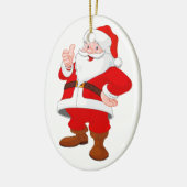 Kerstovaal Ornament/kerstkerstman Keramisch Ornament (Links)
