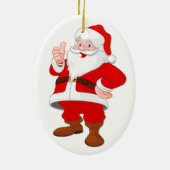 Kerstovaal Ornament/kerstkerstman Keramisch Ornament (Achterkant)