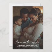 Kerstoverlayfoto 'Hoe meer zielen, hoe meer vreugd Feestdagenkaart (Voorkant)