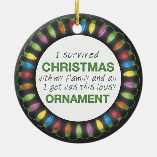 Kerstoverleving Keramisch Ornament (Achterkant)