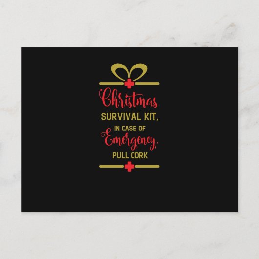 kerstoverlevingskit aankondigingskaart (Voorkant)