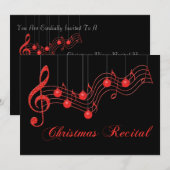 Kerstoverweging, rode kant kaart (Voorkant / Achterkant)