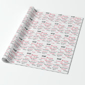 Kerstoverzicht 2025 cadeaupapier (Uitgerold)