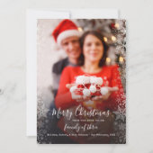 Kerstpaar foto Familie Zwangerschap Aankondiging (Voorkant)