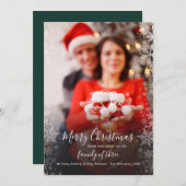 Kerstpaar foto Familie Zwangerschap Aankondiging (Voorkant / Achterkant)