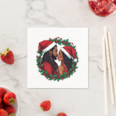Kerstpaar - Zwarte liefde Servet (Insitu)