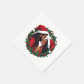 Kerstpaar - Zwarte liefde Servet (Hoek)