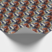 Kerstpaard 1 cadeaupapier (Hoek)