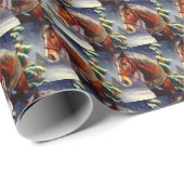 Kerstpaard 1 cadeaupapier (Rol Hoek)