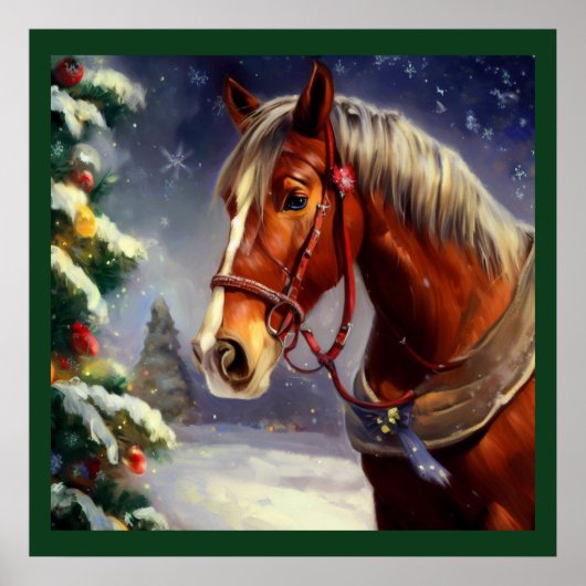 Kerstpaard 1 poster (Voorkant)