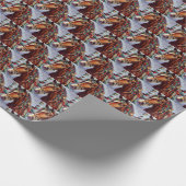 Kerstpaard 2 cadeaupapier (Hoek)