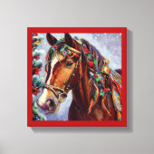 Kerstpaard 2 canvas afdruk (Voorkant)