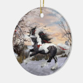 Kerstpaard 2 Gypsy Vanner Ornament (Links)