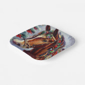 Kerstpaard 2 papieren bordje (Gebogen)